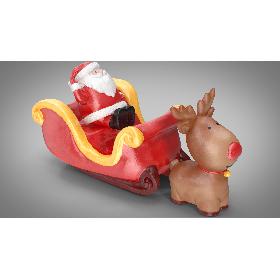 3D模型-Santa Claus with Sleigh Decorative Figurine 3 3D